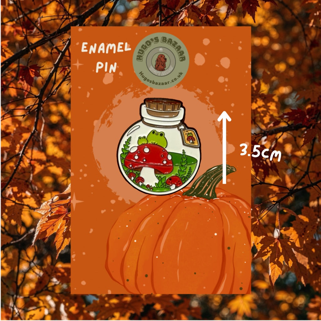 Mushroom Haven | Enchanted Froglets Enamel Pin