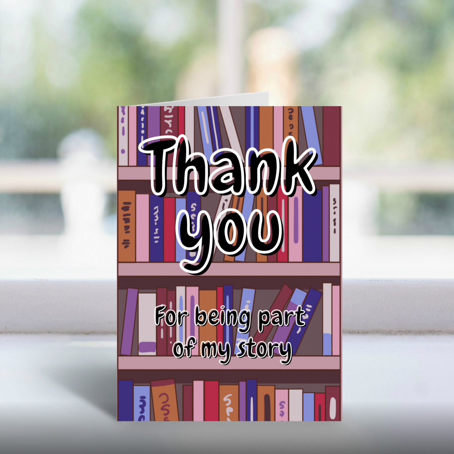 Book Themed Thank You Teacher Card