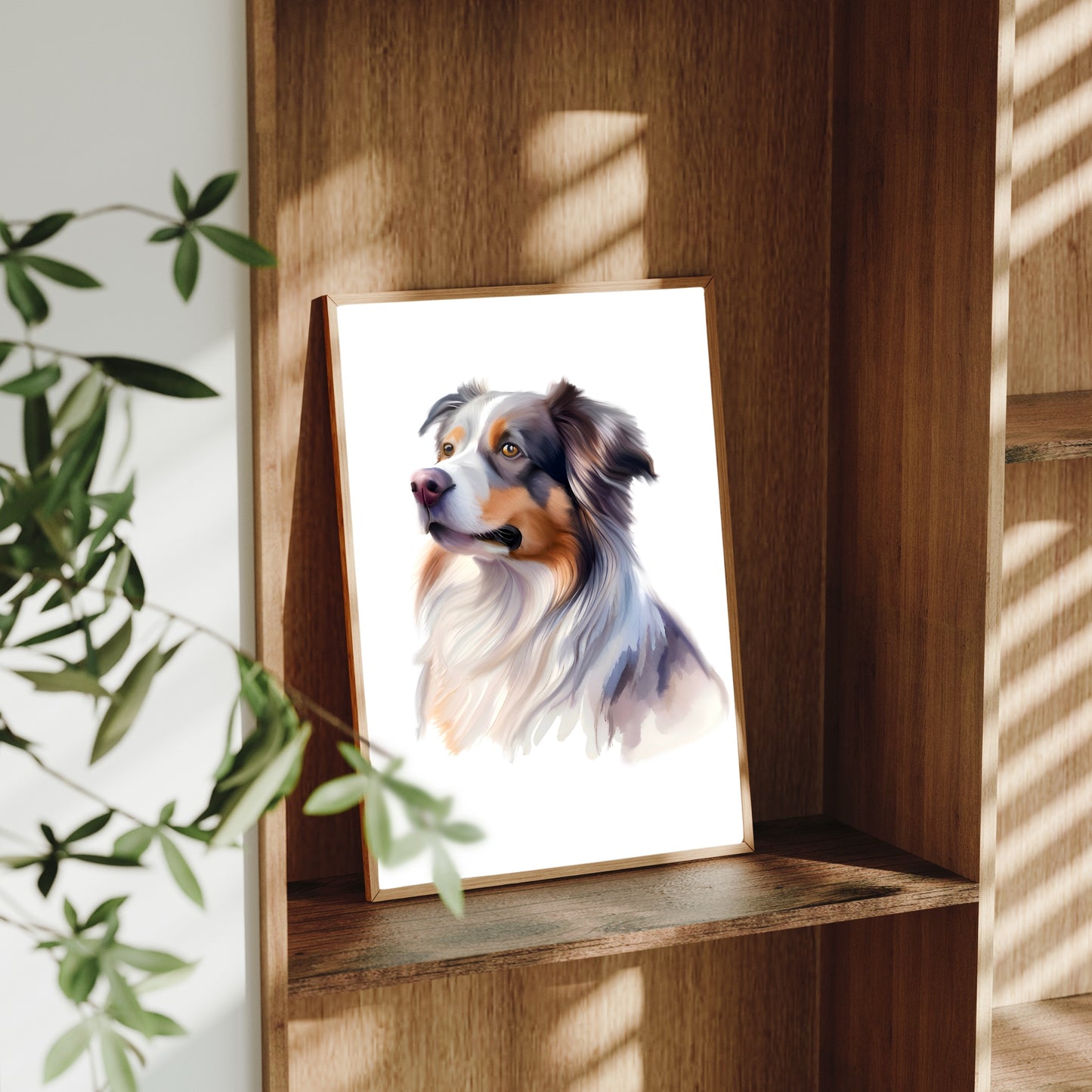Australian Shepherd A4 Art Print – Smart & Spirited Herding Dog Wall Art