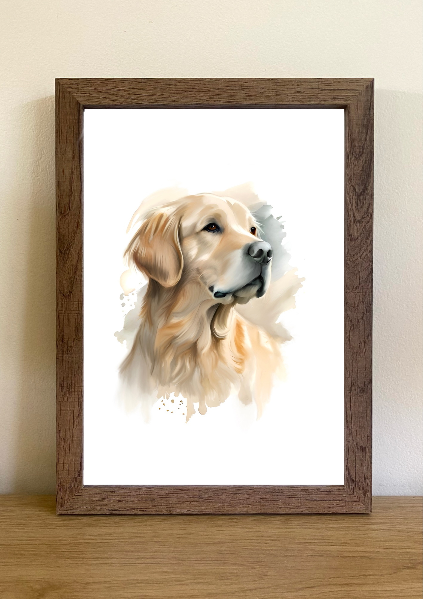 Golden Retriever A4 Art Print – Friendly & Faithful Dog Wall Art