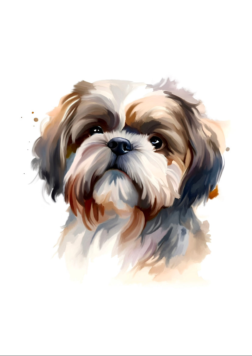Shih Tzu A4 Art Print – Elegant & Affectionate Dog Wall Art