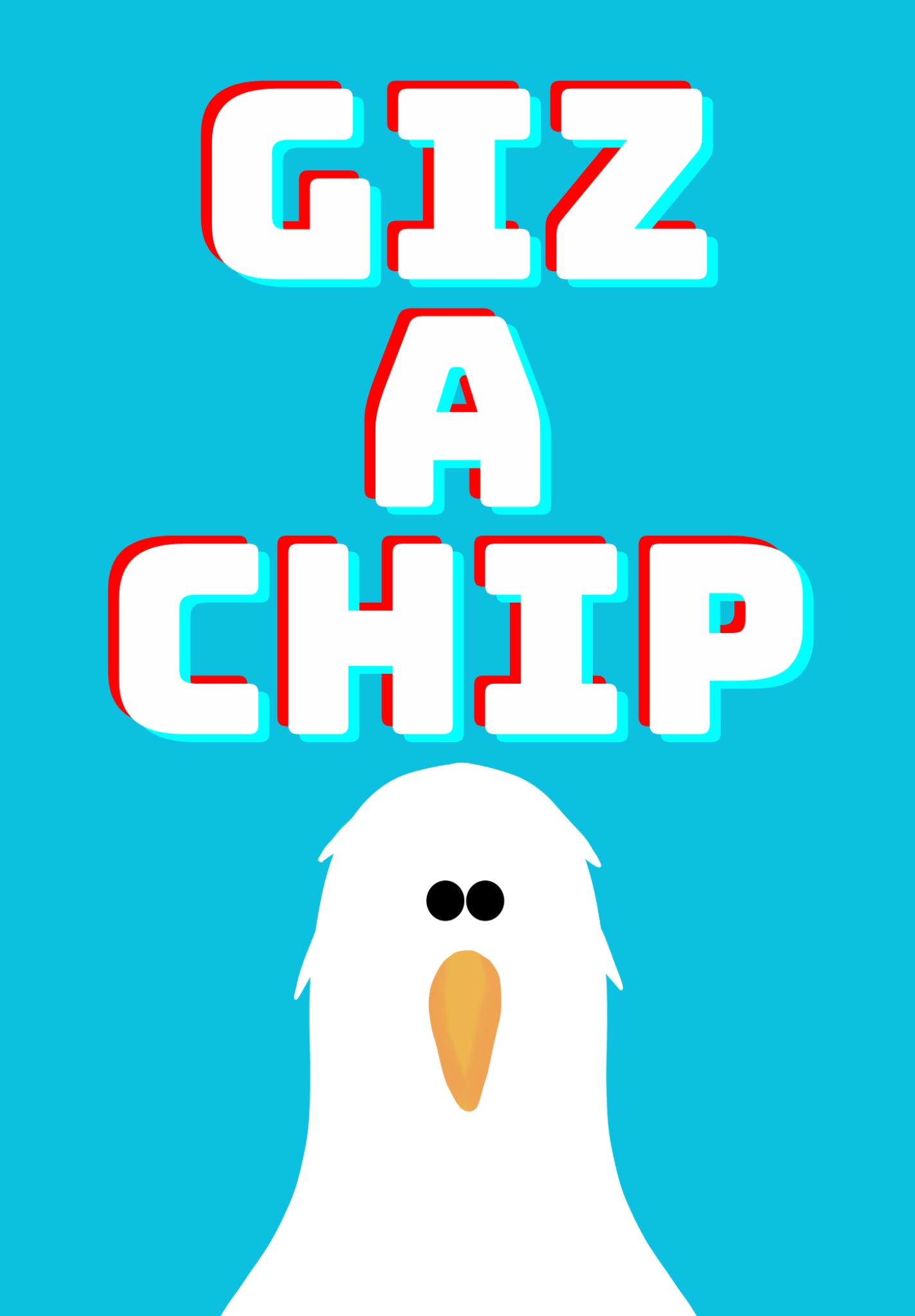 Chippy Gull Handmade A5 Greetings Card