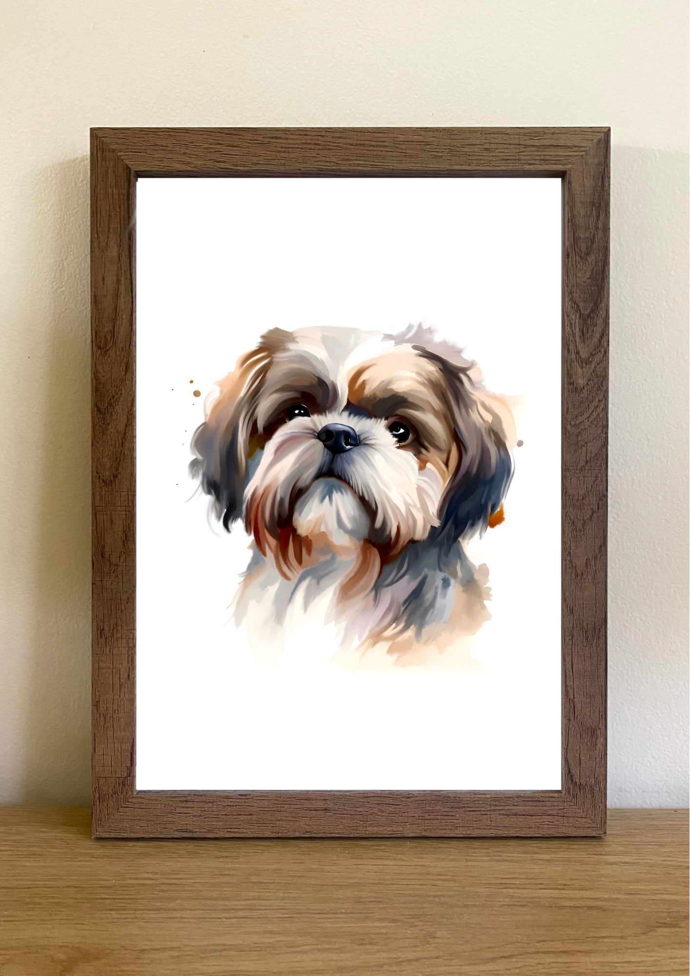 Shih Tzu A4 Art Print – Elegant & Affectionate Dog Wall Art