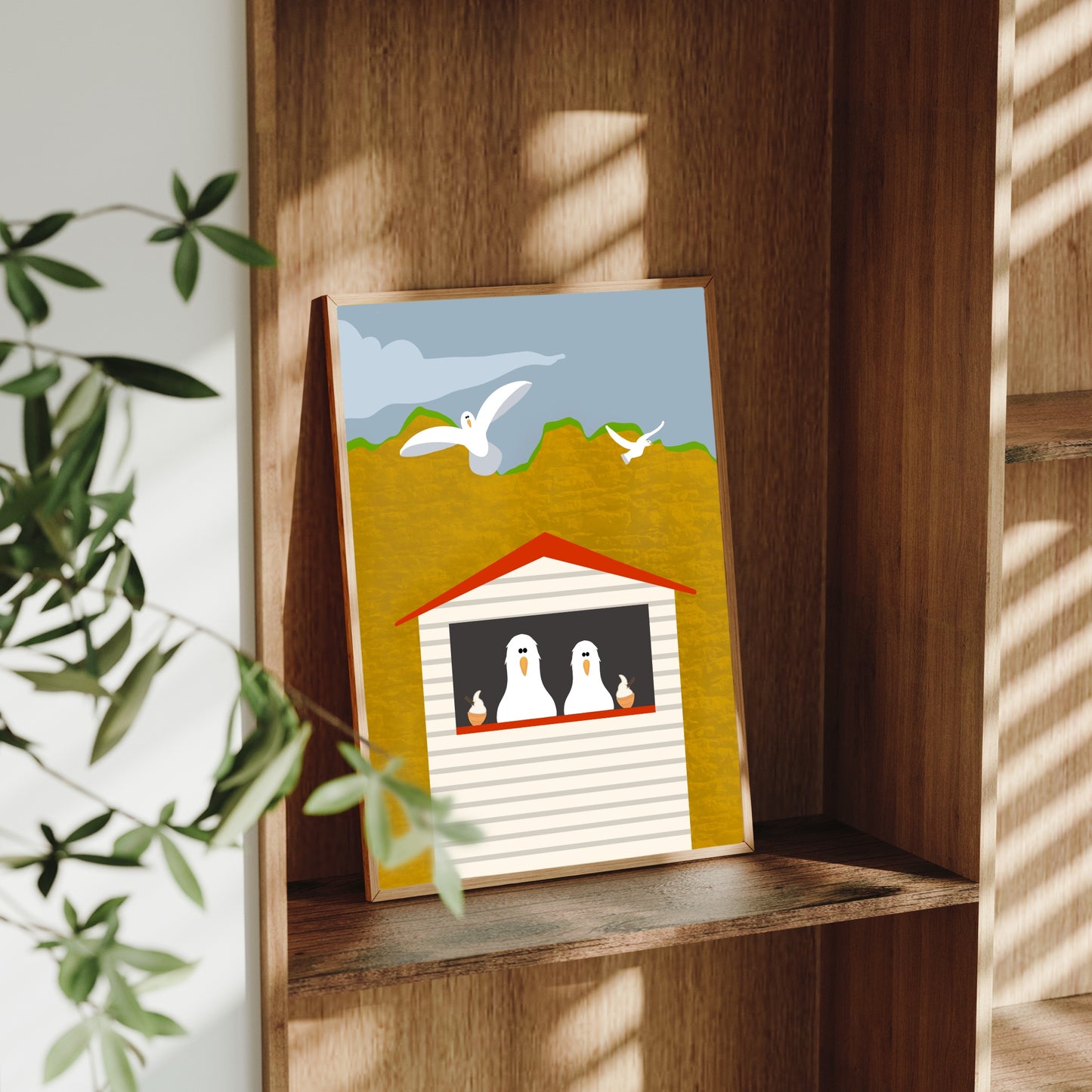 A4 Cheeky Seagull Prints – Coastal Wall Art – Seaside Home Gift