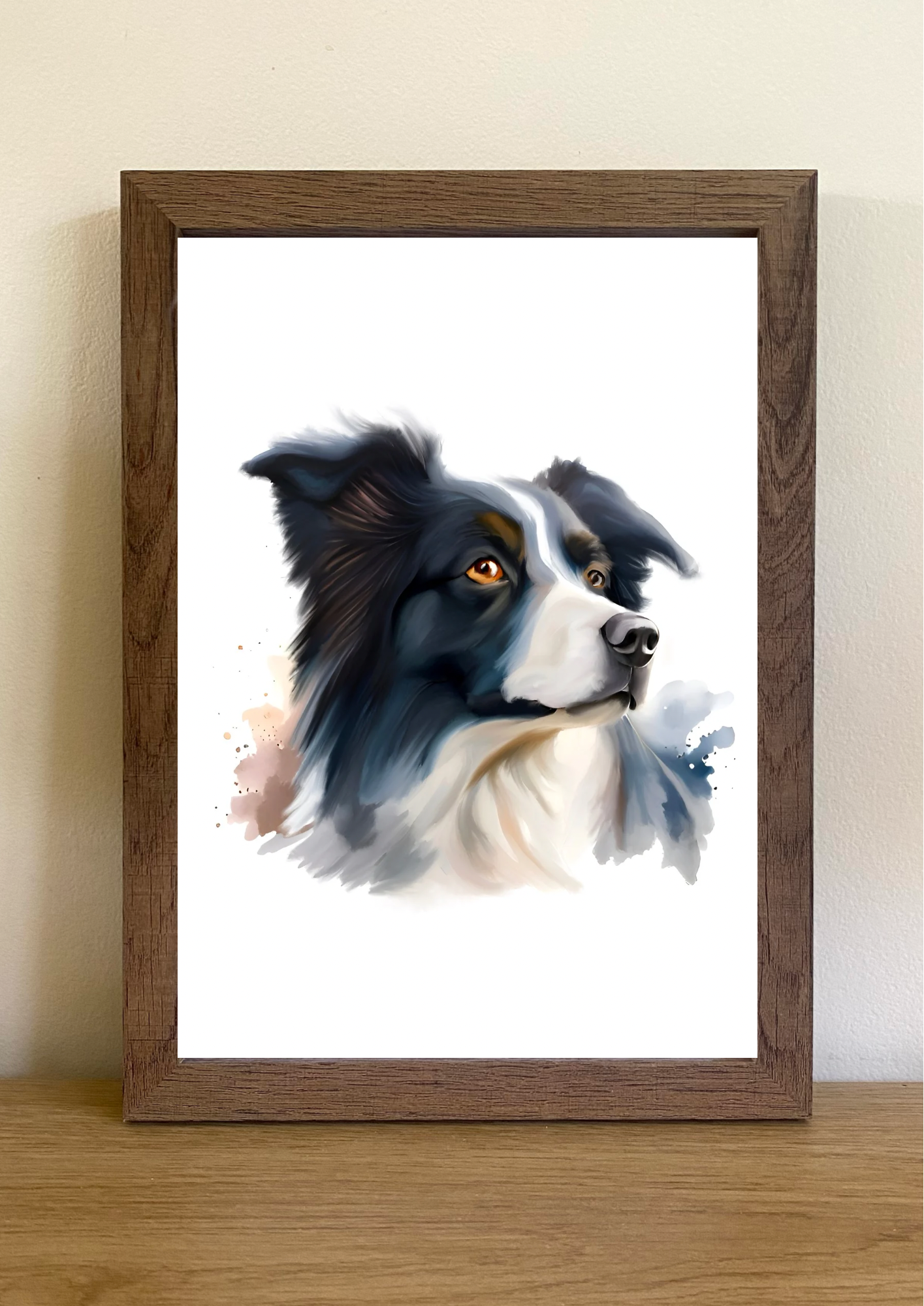 Border Collie A4 Art Print – Smart & Energetic Herding Dog Wall Art