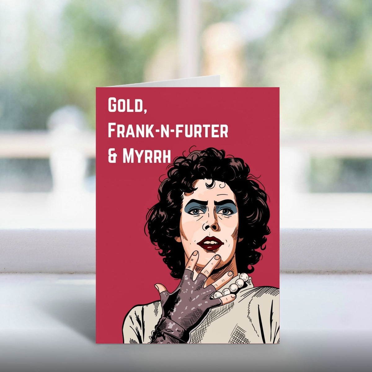 Frank-N-Furter Rocky Horror Christmas Card Funny Tim Curry