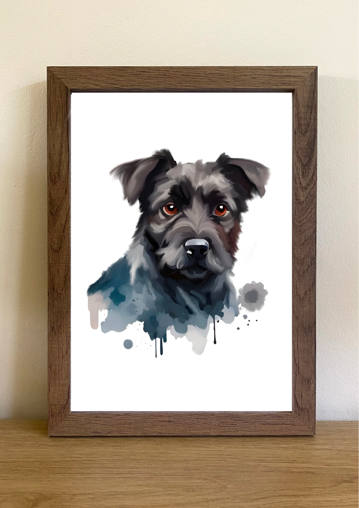 Patterdale Terrier A4 Art Print – Brave & Compact Dog Wall Art
