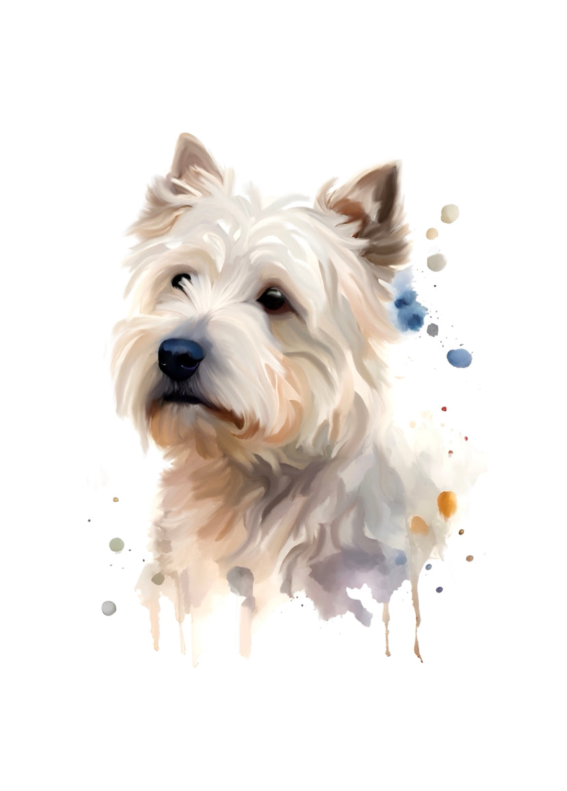 Westie A4 Art Print – Cheerful & Bold Dog Wall Art