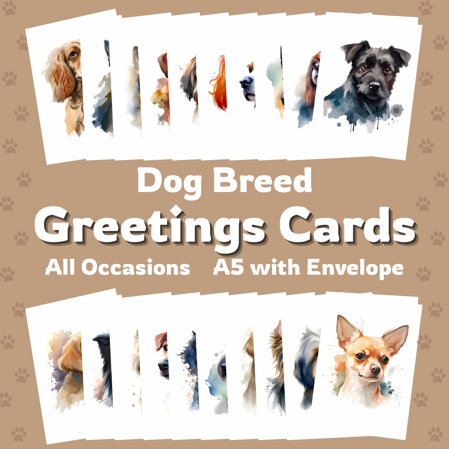 A5 Dog Breed Cards – General / All Occasion – Gift for Dog Lovers