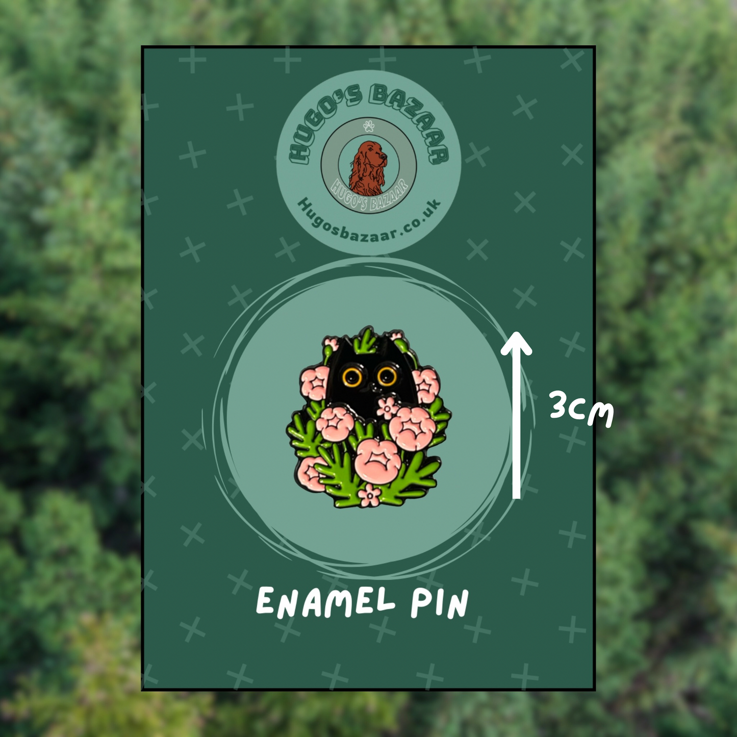 Clive The Bush Dweller - Black Cat Pin