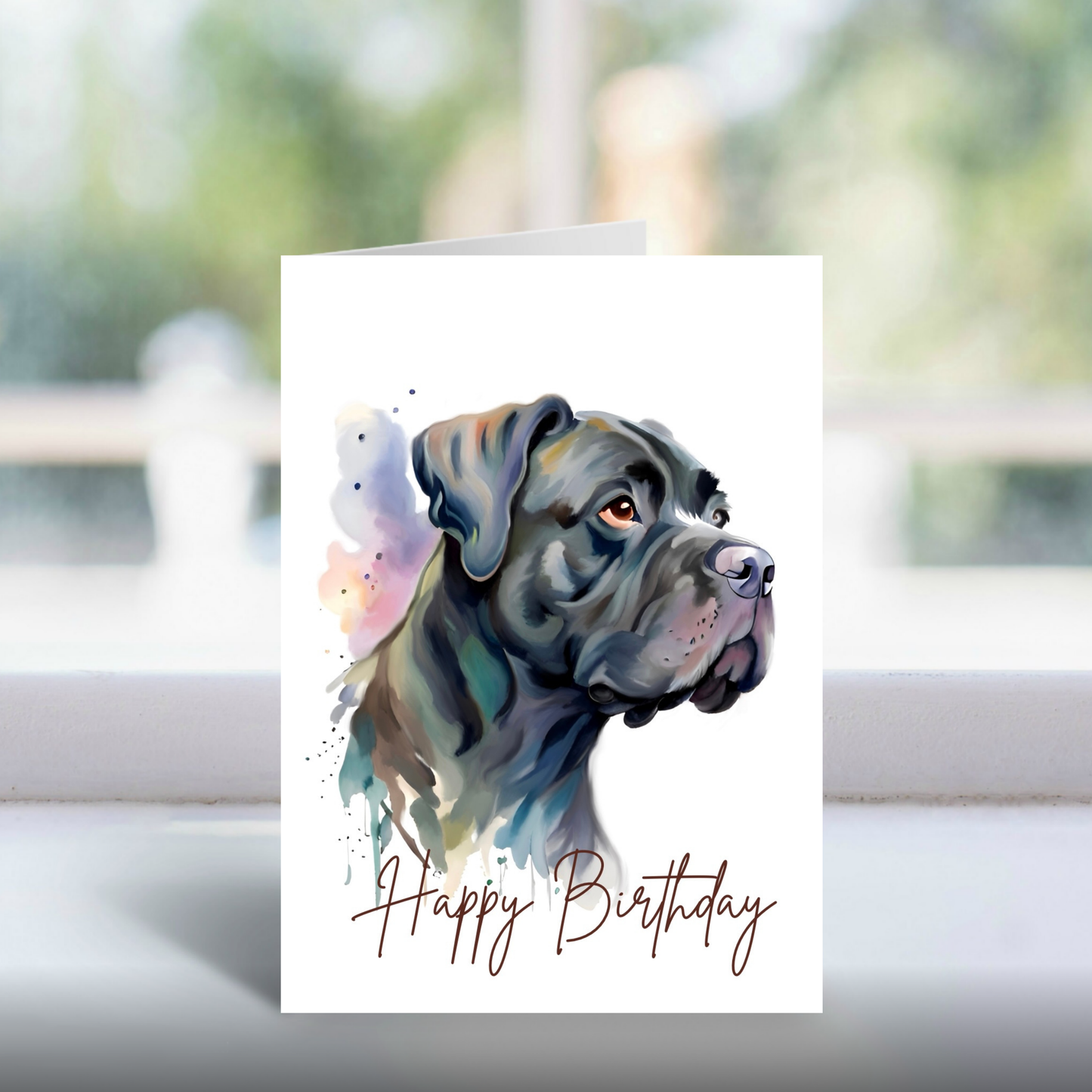 Cane Corso | A5 Greetings Card | Happy Birthday
