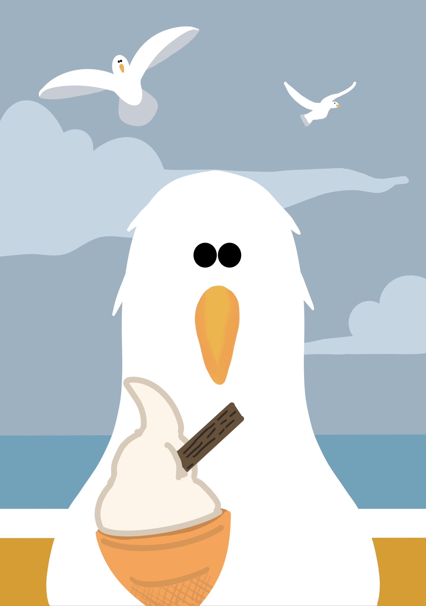 Gull’s Delight Handmade A5 Greetings Card