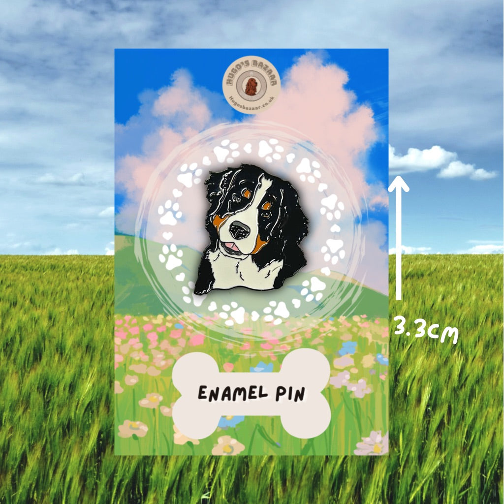 Bernese Mountain Dog Enamel Pin Badge Gift – Large Dog Lover Pet Collectible