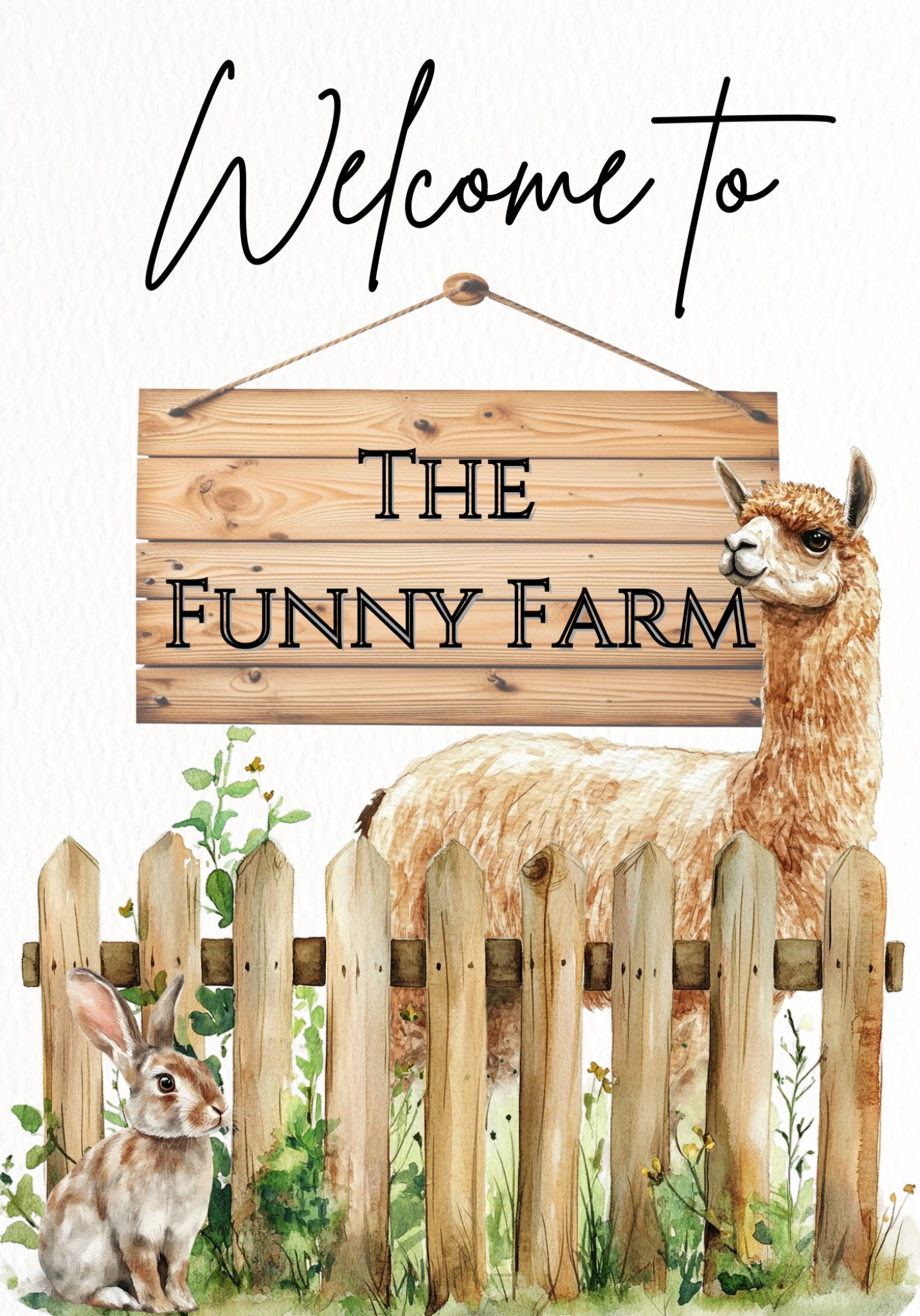 Alpaca Welcome - Farmhouse Style Print