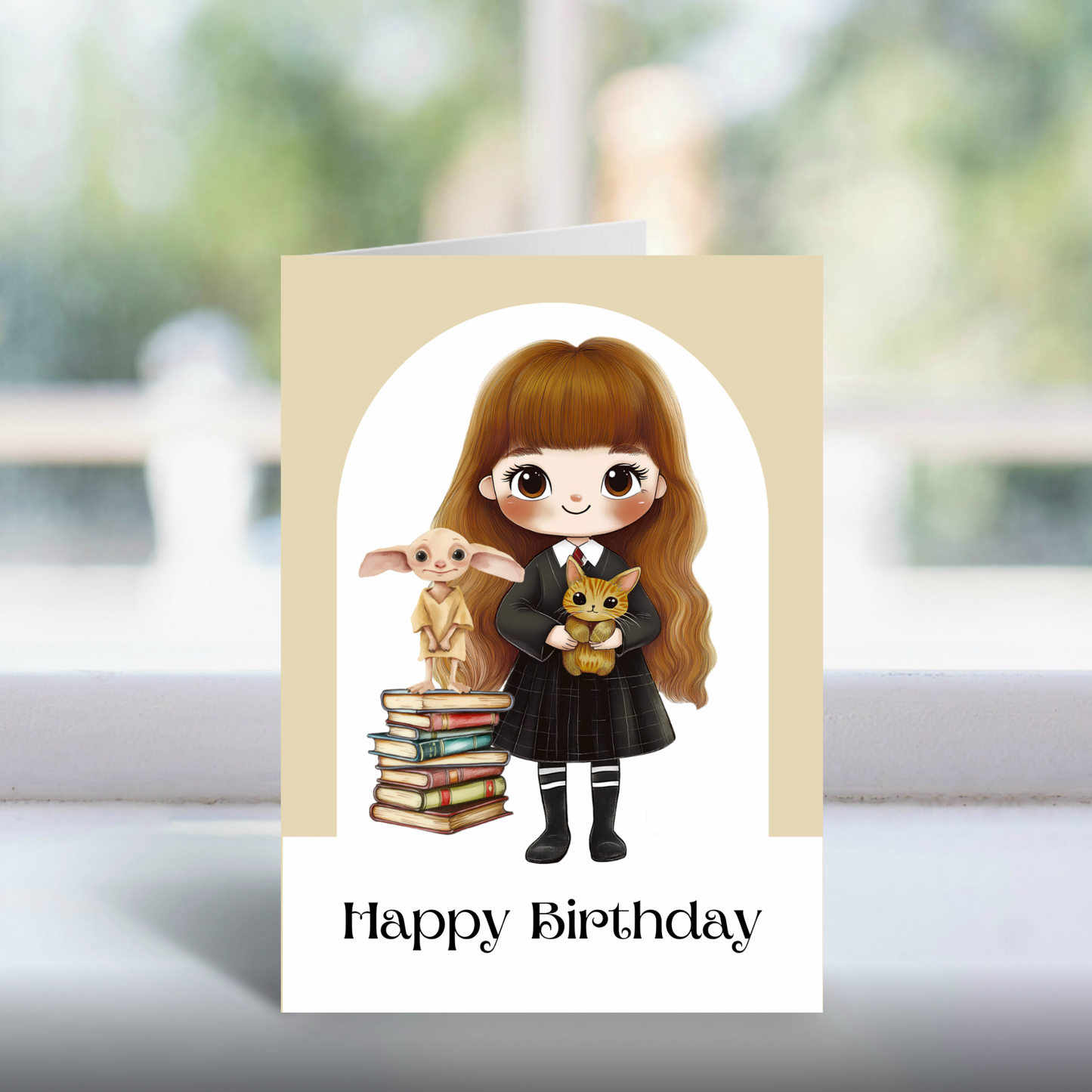 Bookish Witch Card | Wizard Greeting Card for Magic Lovers