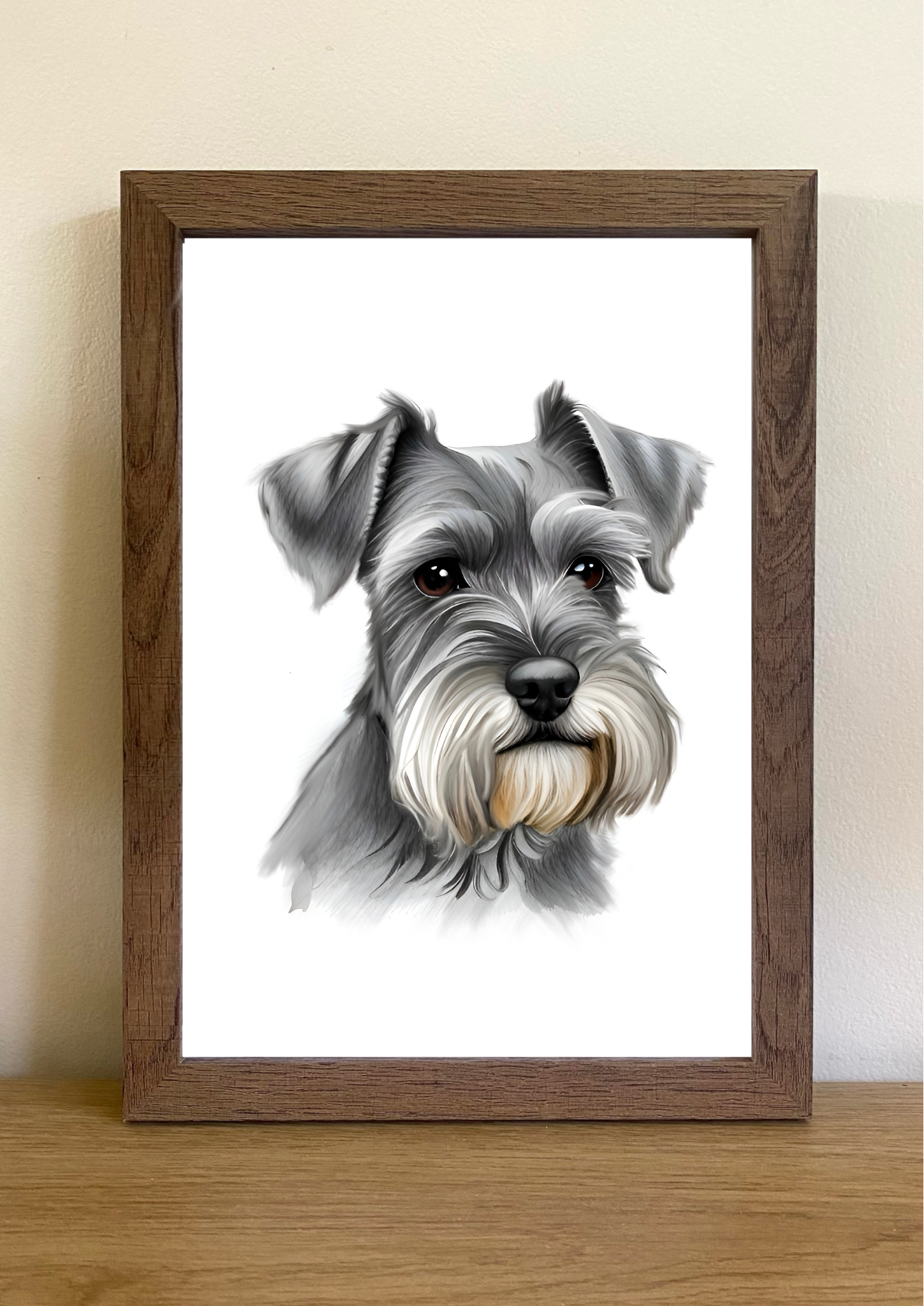 Schnauzer A4 Art Print – Charismatic & Clever Dog Wall Art