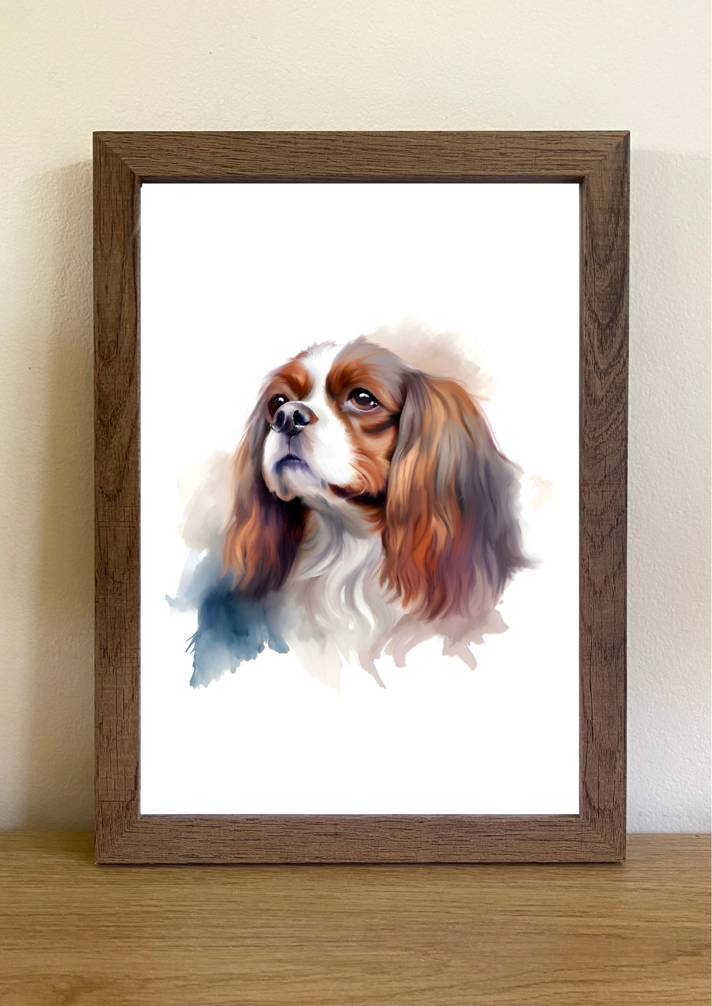 Cavalier King Charles Spaniel A4 Art Print – Sweet & Silky Dog Wall Art