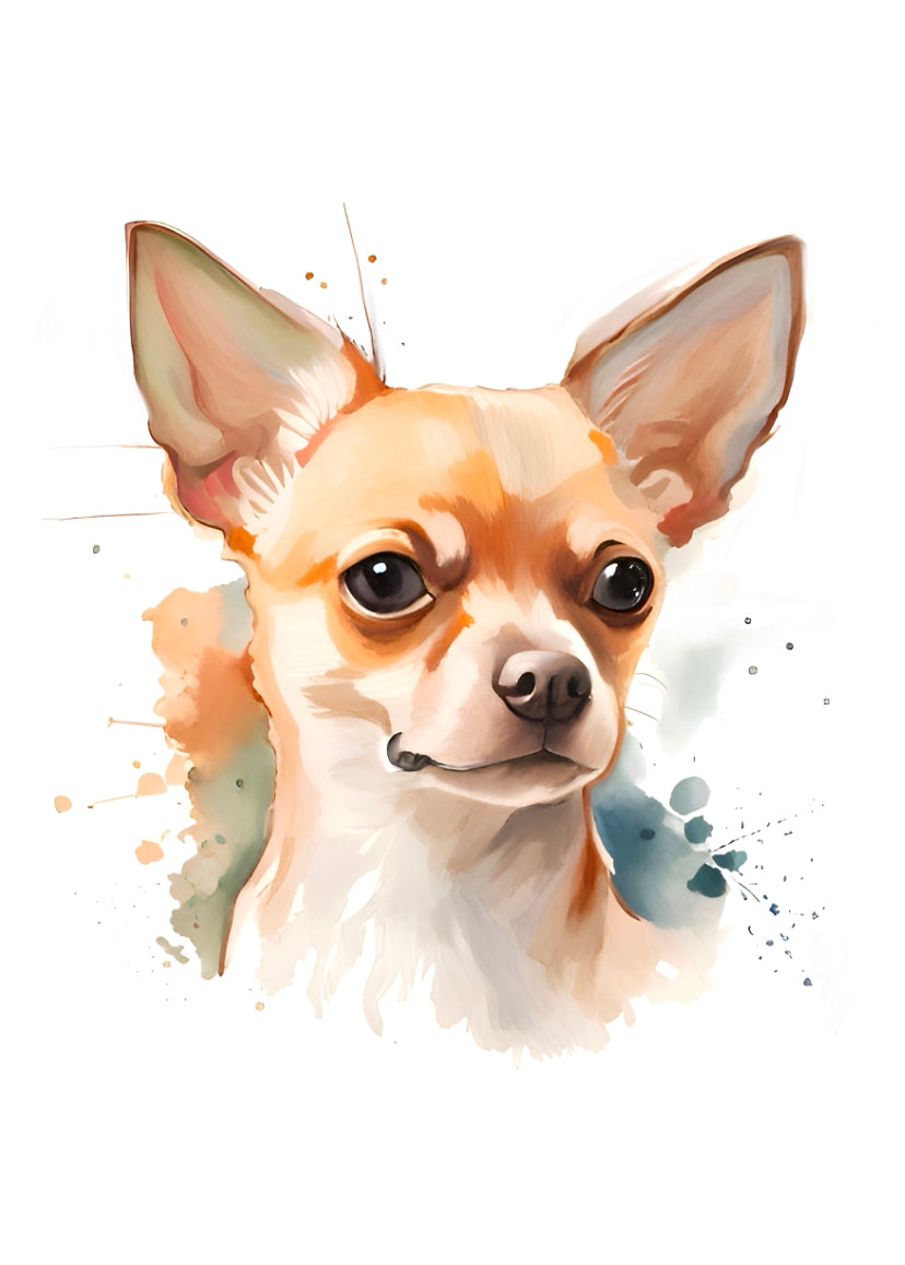 Chihuahua A4 Art Print – Tiny but Mighty Dog Wall Art