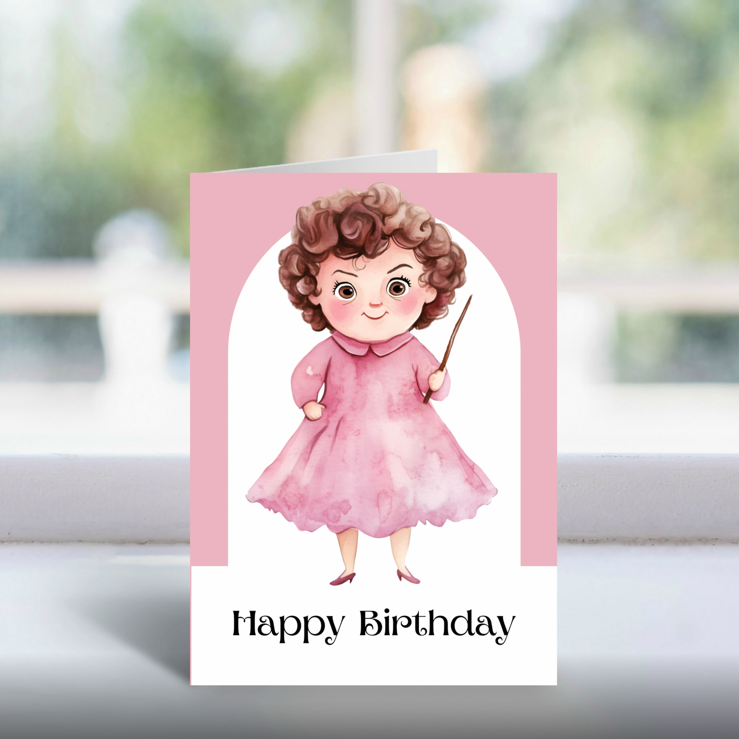 The Pink Professor Greeting Card | Happy Birthday