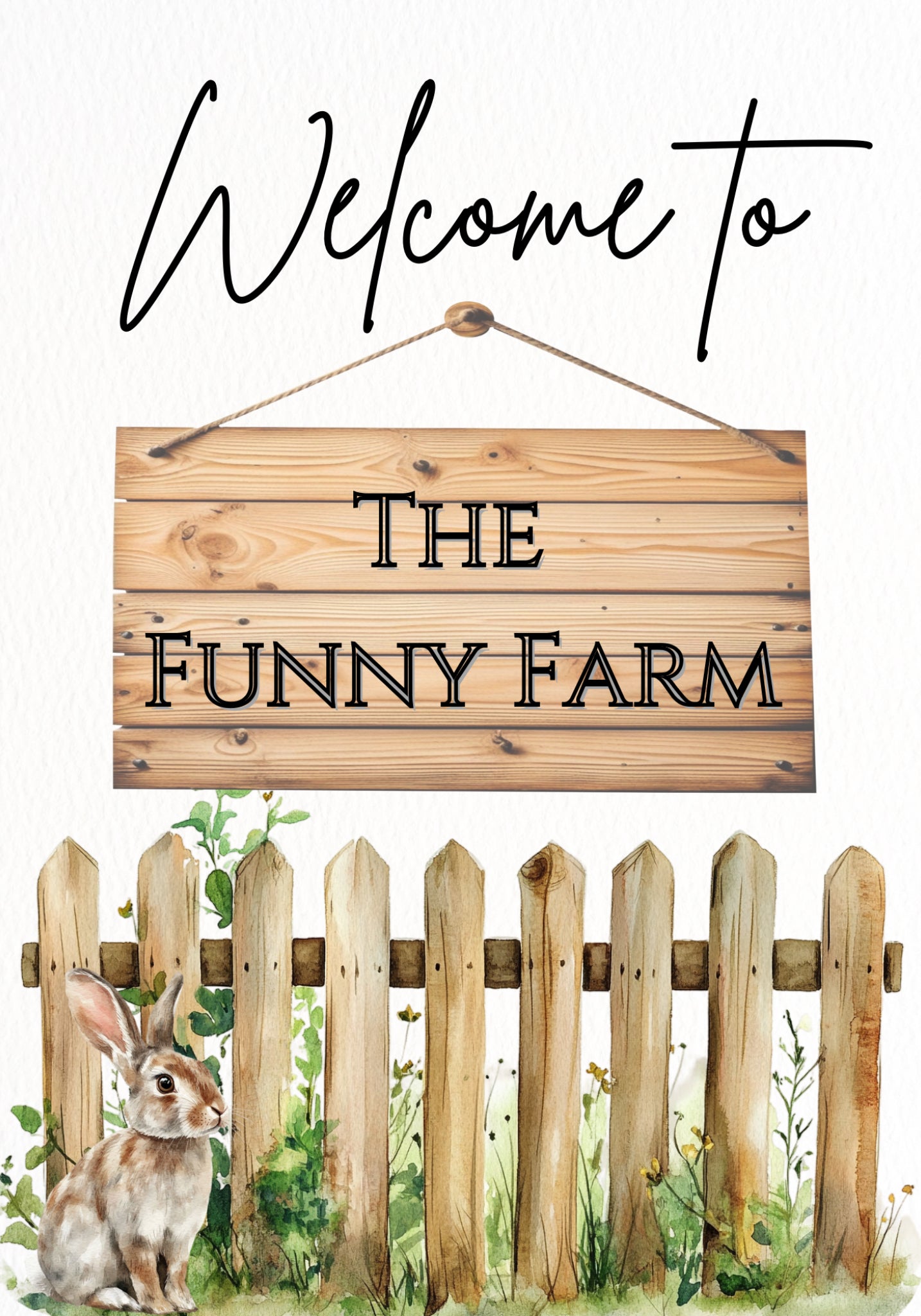 Hare Welcome - Farmhouse Style Print