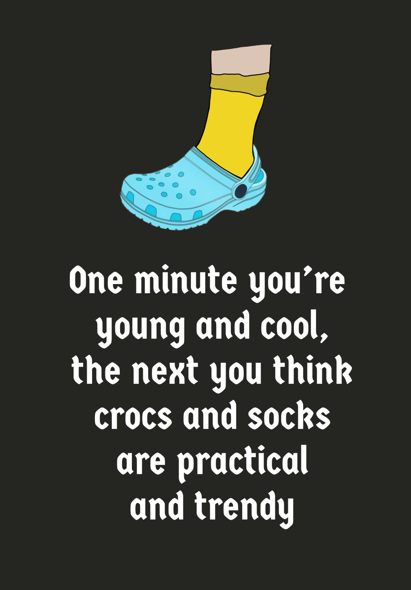 Comfy Crocs A5 Greetings Card