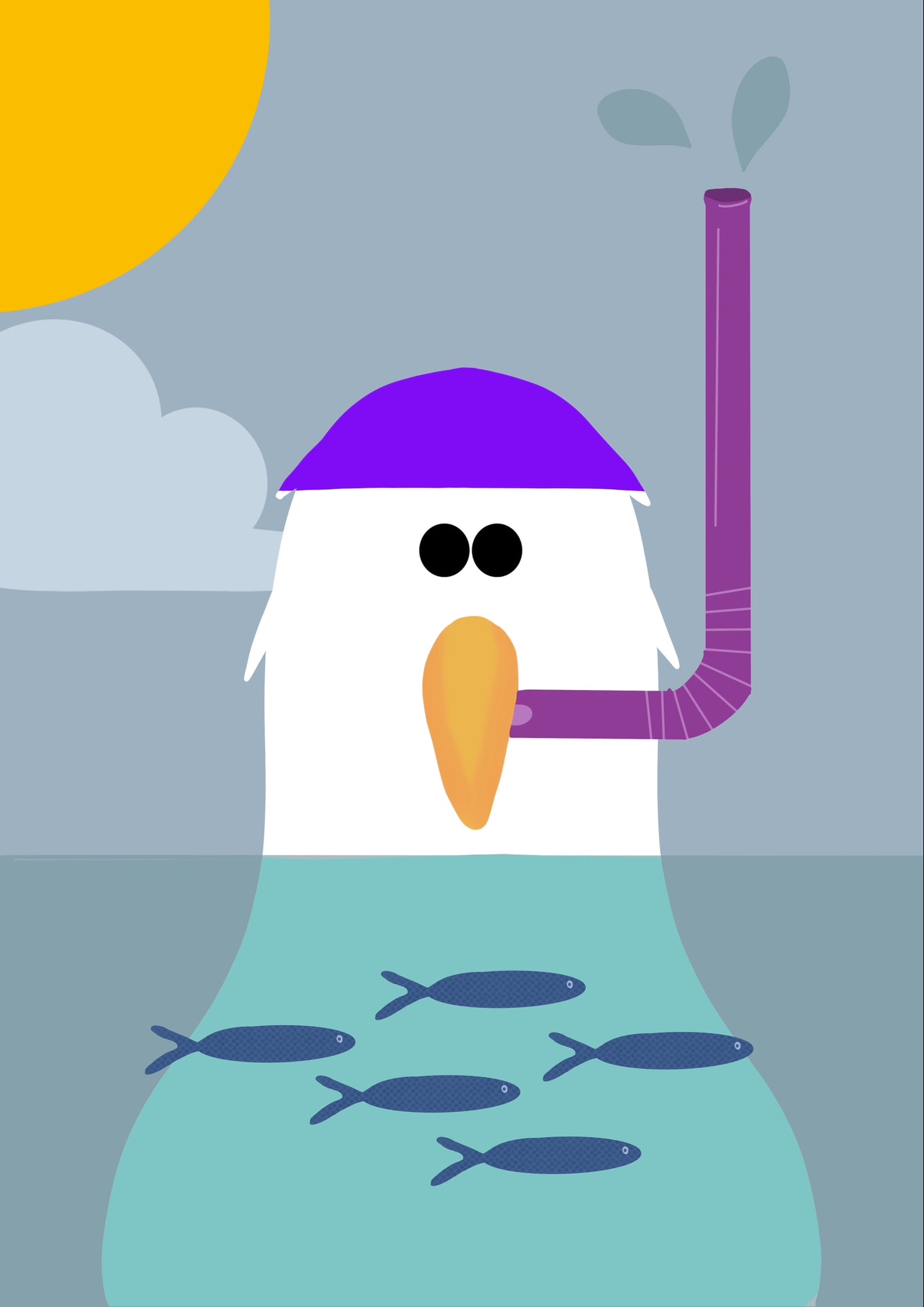 The Sea Gull Handmade A5 Greetings Card