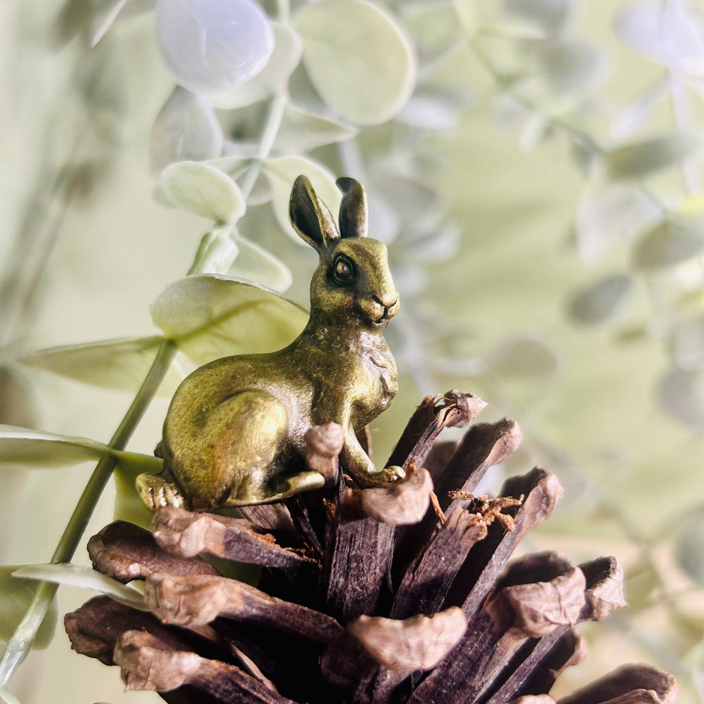 Metal Hare Ornament | Forest Fables | Rustic Mini Hare Figurine