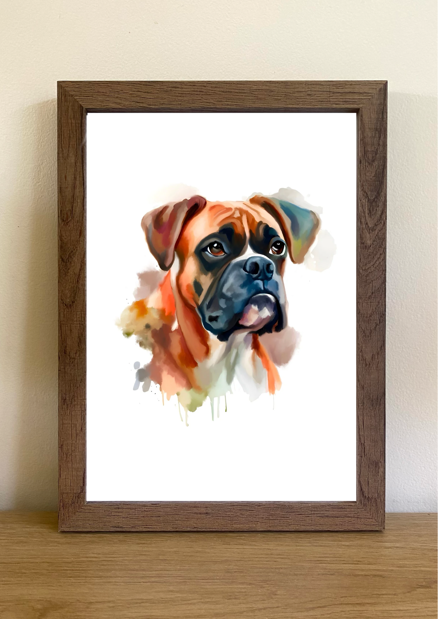 Boxer A4 Art Print – Energetic & Playful Dog Wall Art