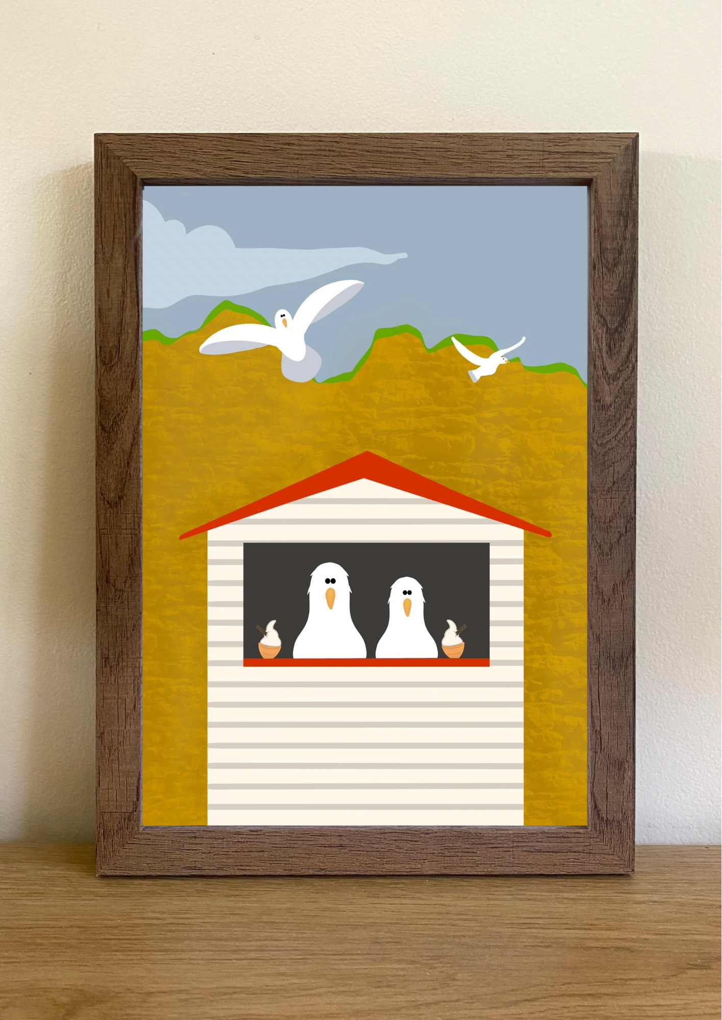 Scoop Shack Gulls Seagull Print