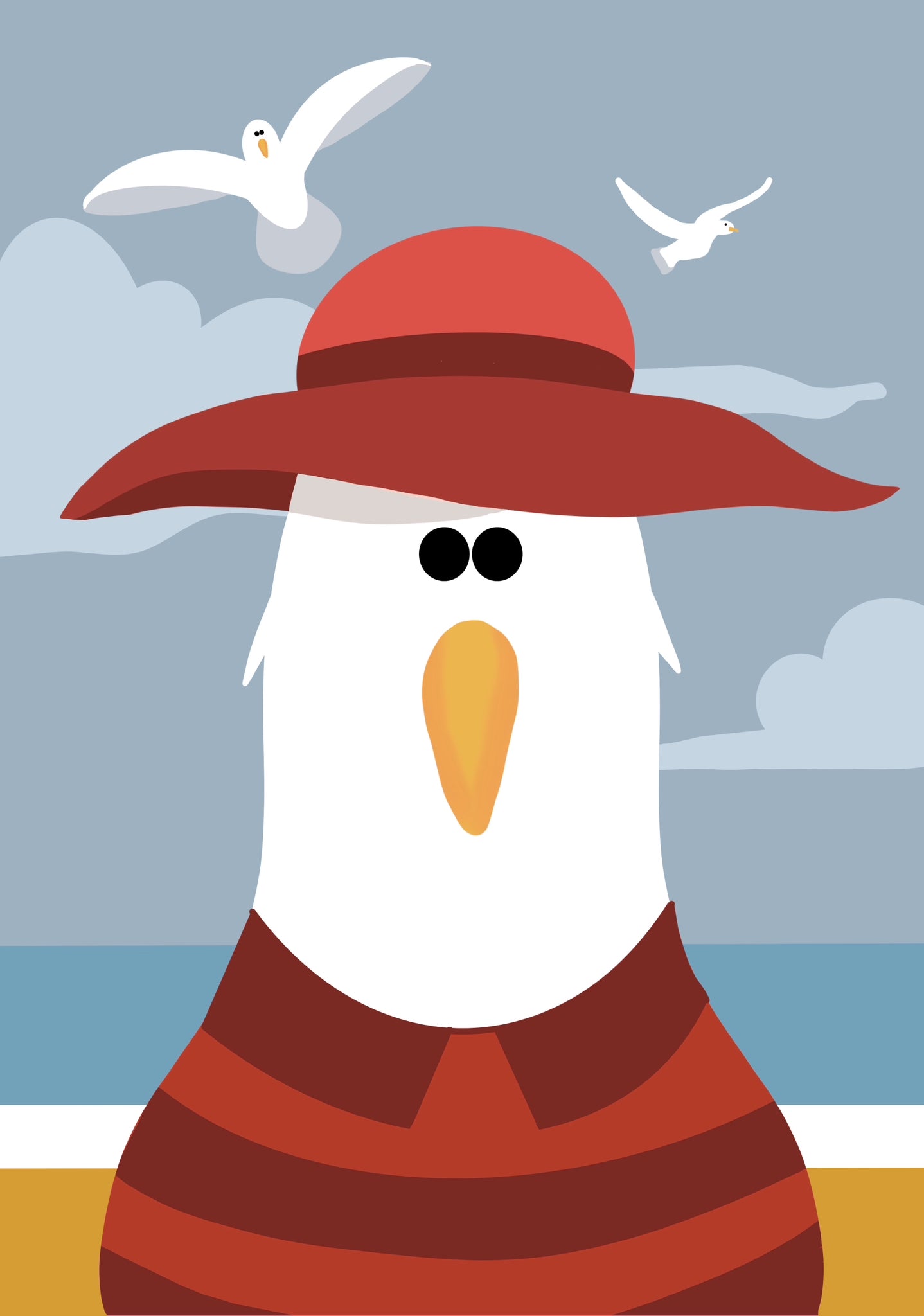 Lady G Seagull Print