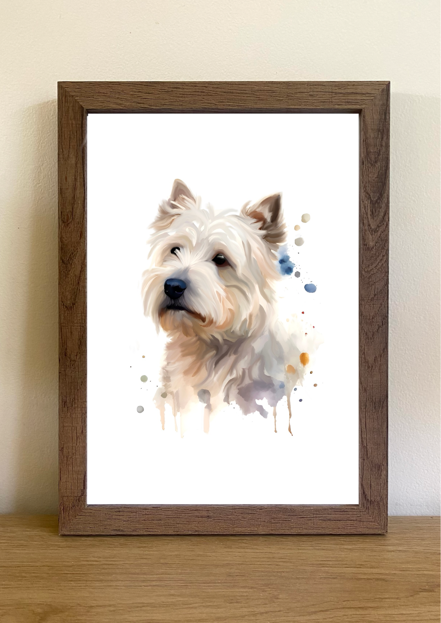 Westie A4 Art Print – Cheerful & Bold Dog Wall Art