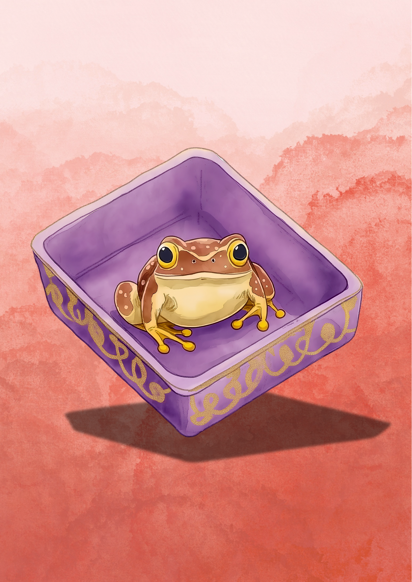 The Nervous Toad – A4 Wizarding Art Print