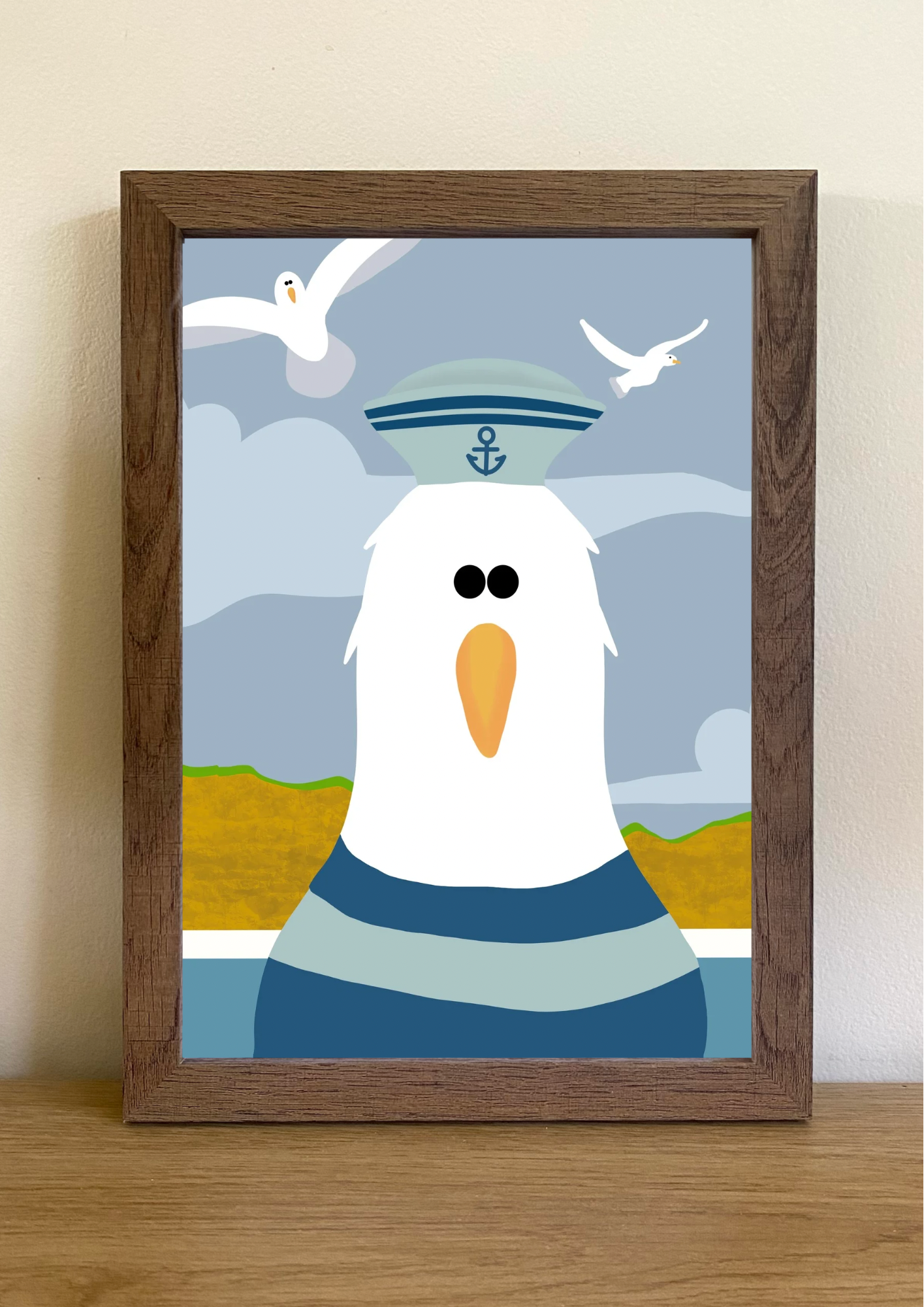 The Salty Sea Gull Seagull Print