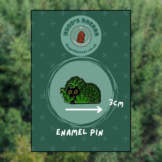 Stuart The Hedge Snoop - Black Cat Pin