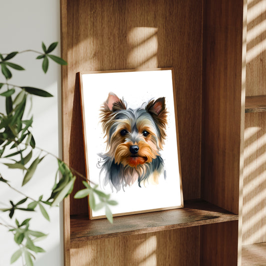 Yorkshire Terrier A4 Art Print – Bold & Beautiful Little Dog Wall Art