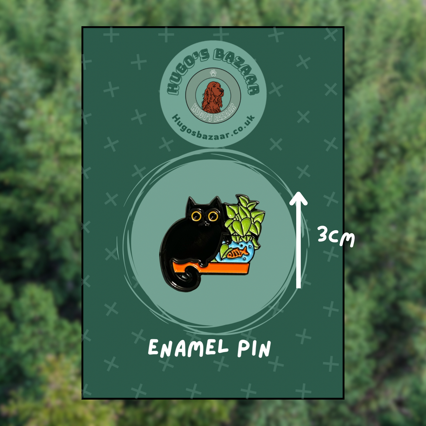 Graham The Fishbowl Tactician - Black Cat Pin