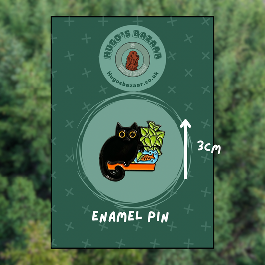 Graham The Fishbowl Tactician - Black Cat Pin
