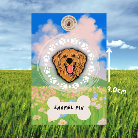 Golden Retriever Enamel Pin Badge Gift – Dog Breed Jewellery Pet Lover Accessory