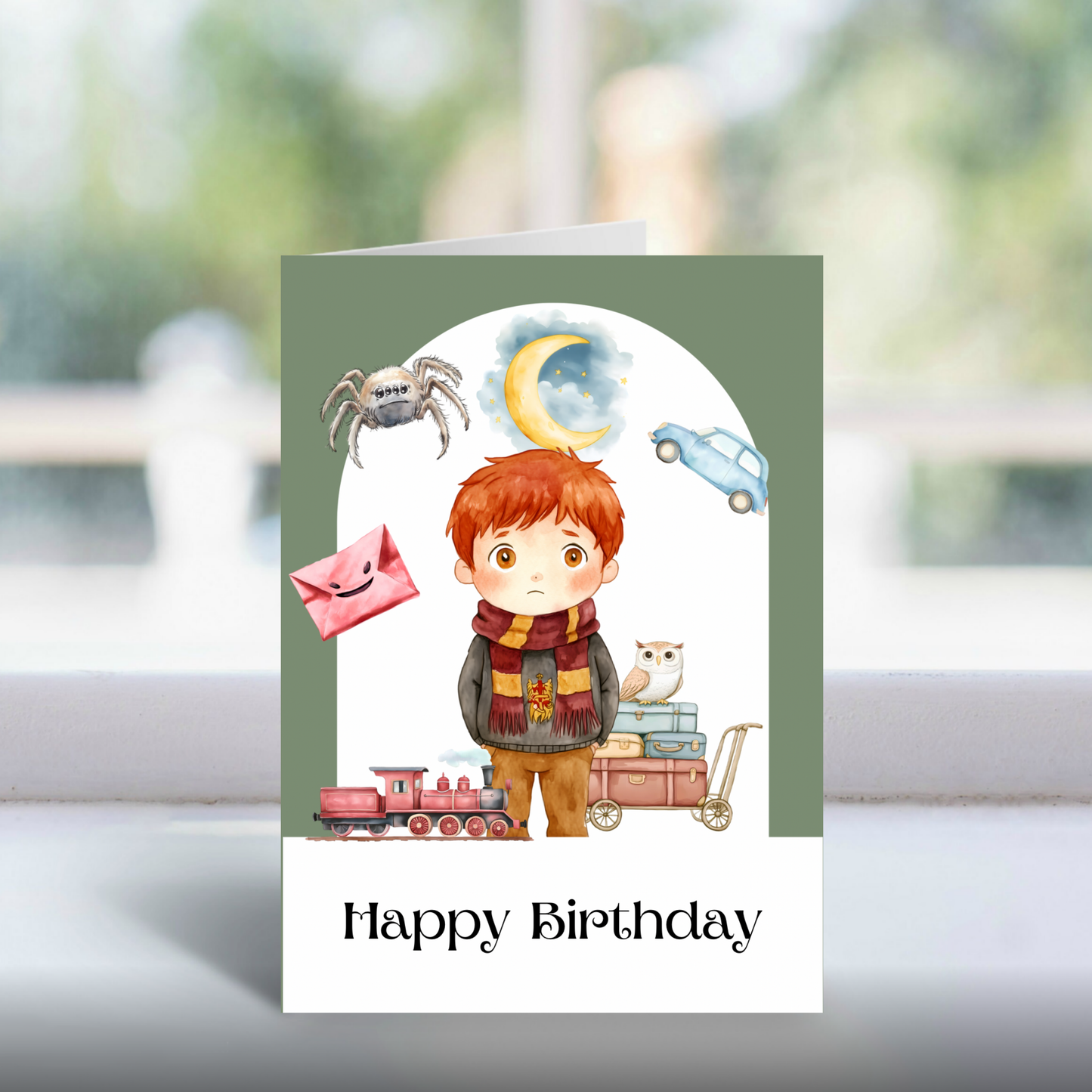 Ron Weasley Greeting Card | Fun & Handmade Harry Potter Card for Gryffindor Fans