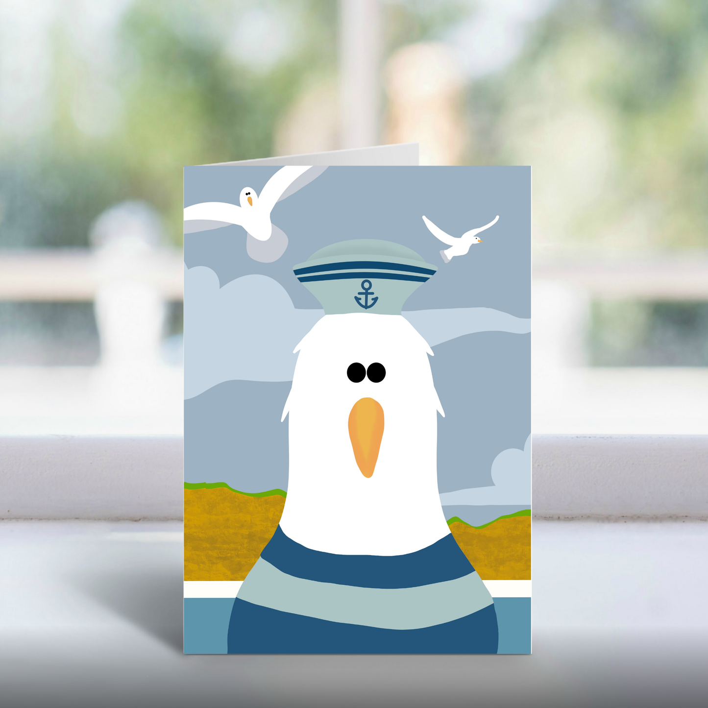 The Salty Sea Gull Handmade A5 Greetings Card