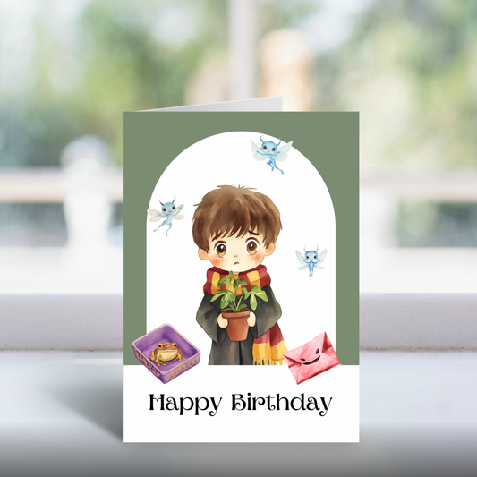 Neville Longbottom Card | Brave Gryffindor-Themed Harry Potter Greeting Card