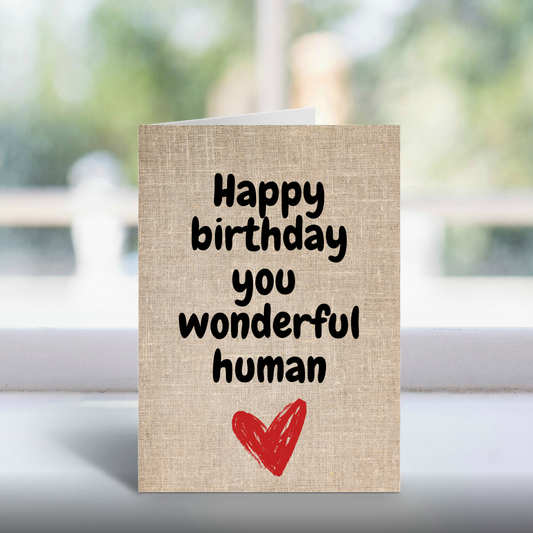 Wonderful Human A5 Greetings Card