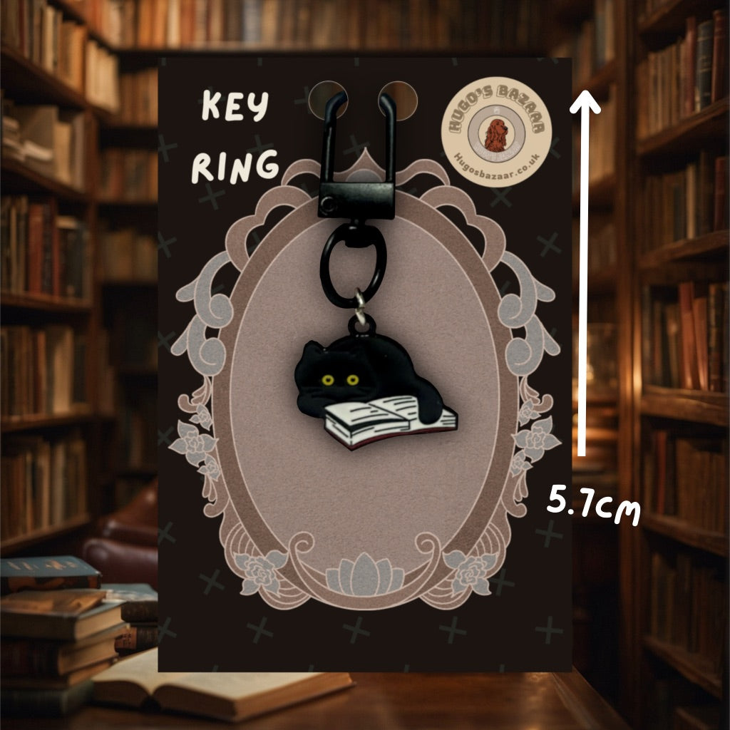 Austen Cat Keyring – Literary Cat Keychain for Book Lovers | Bookish Cats Collection