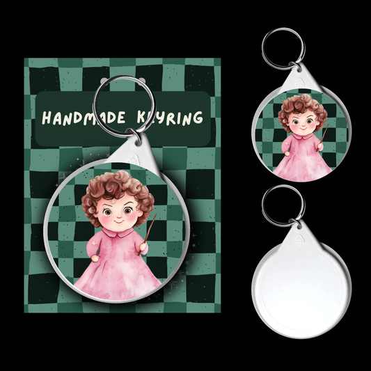 Character Keyrings Cunning & Ambitious – Watercolour Fantasy Collection (Green & Black Theme)