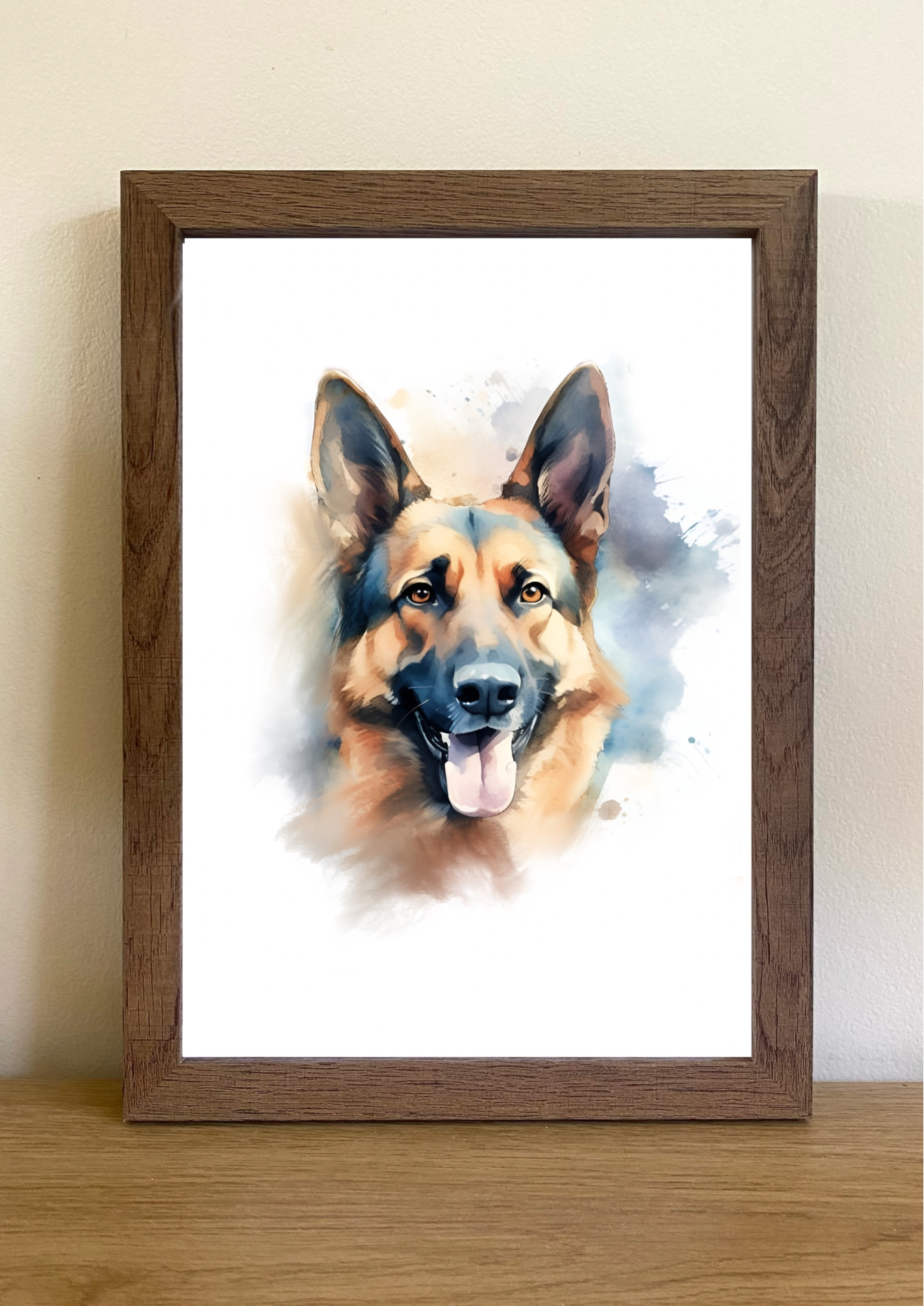 German Shepherd Watercolour