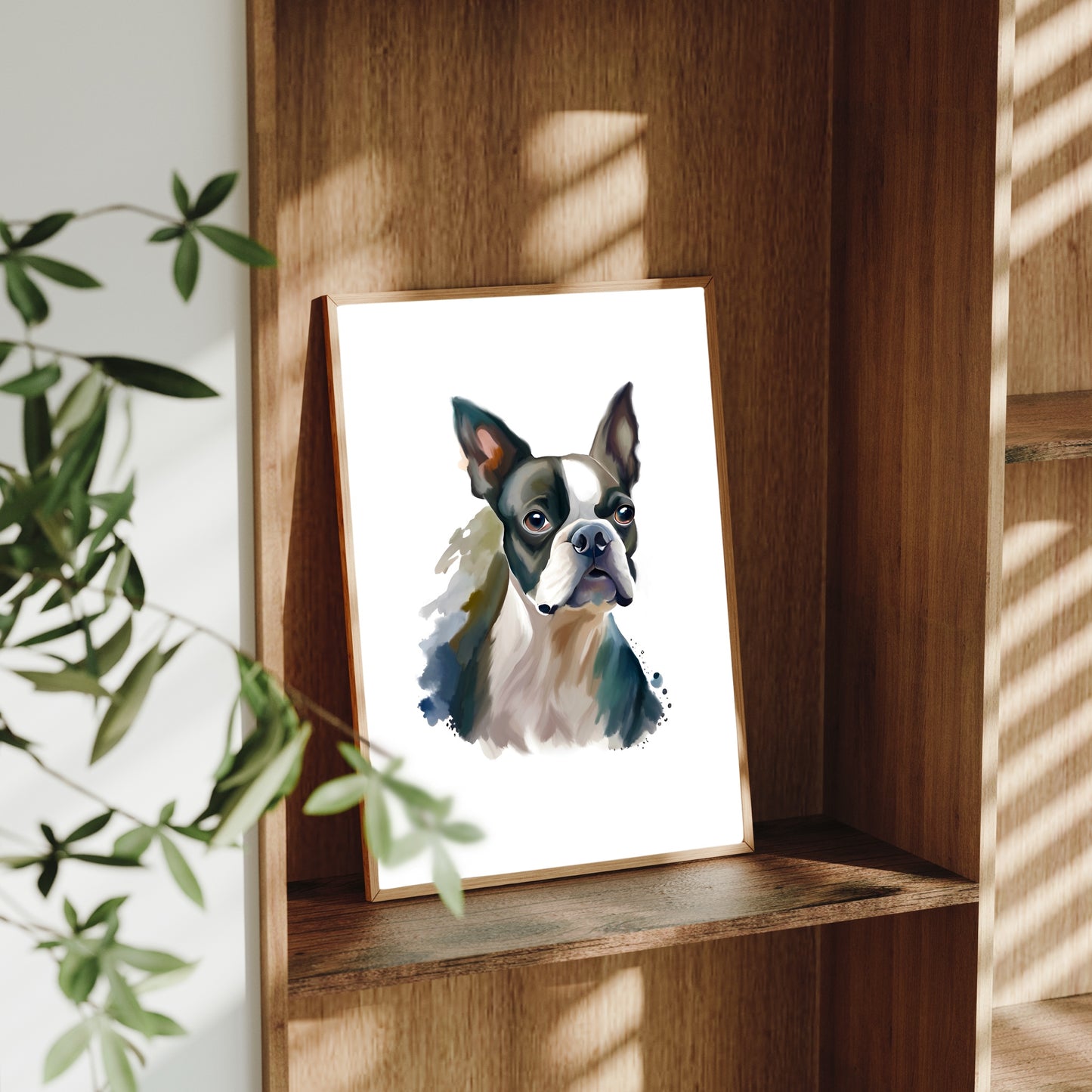 Boston Terrier A4 Art Print – Dapper & Cheerful Dog Wall Art