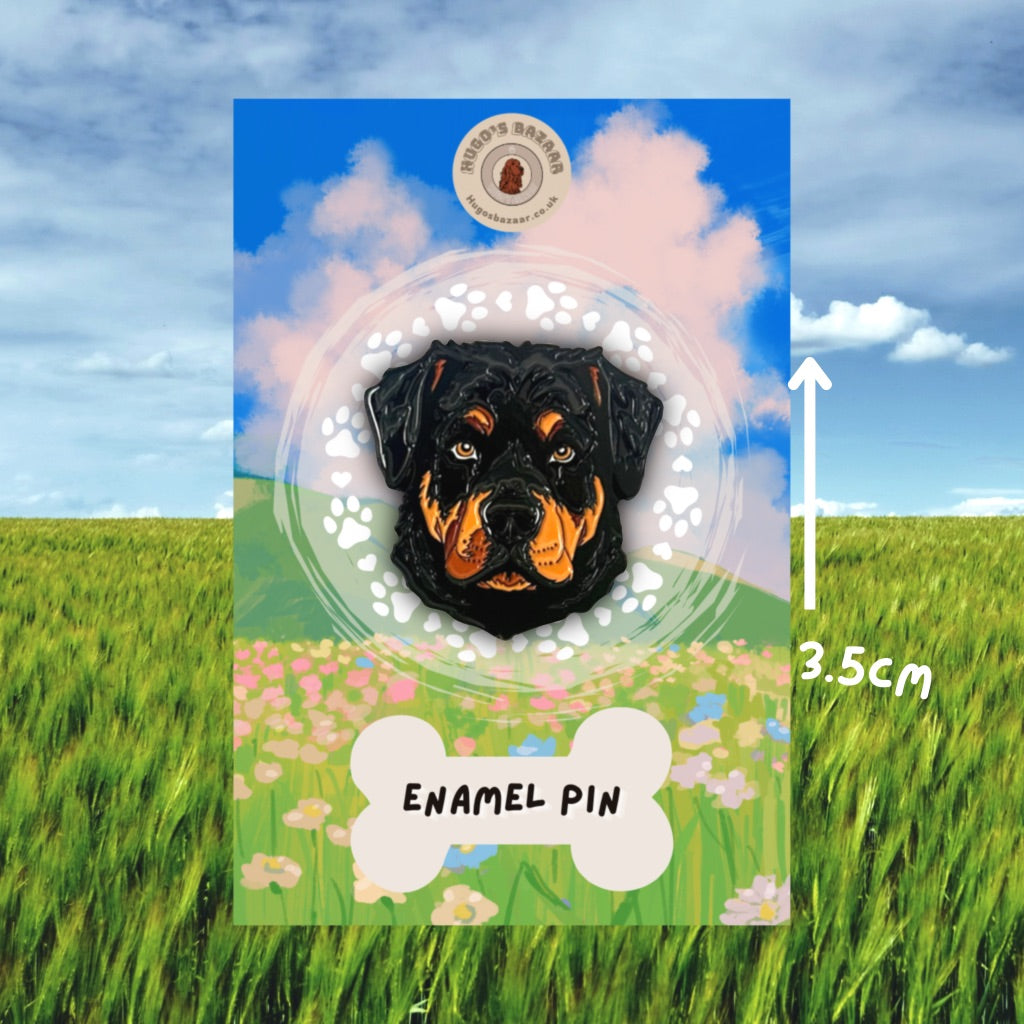 Rottweiler Enamel Pin Badge Gift – Dog Breed Jewellery Cute Pet Lover Lapel Pin