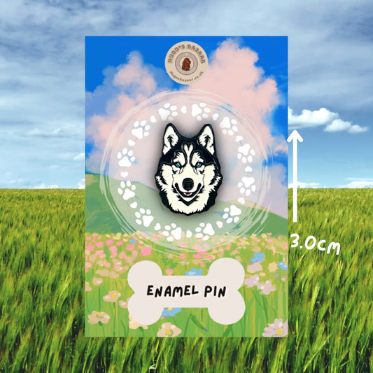 Husky Enamel Pin Badge Gift – Malamute Dog Lover Accessory Pet Collectible Lapel