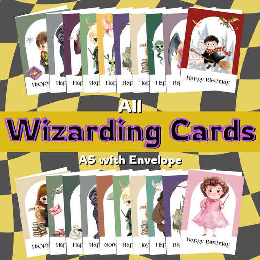 A5 Wizard Character Cards – Custom Fantasy Greetings – Gift for Magic Fans