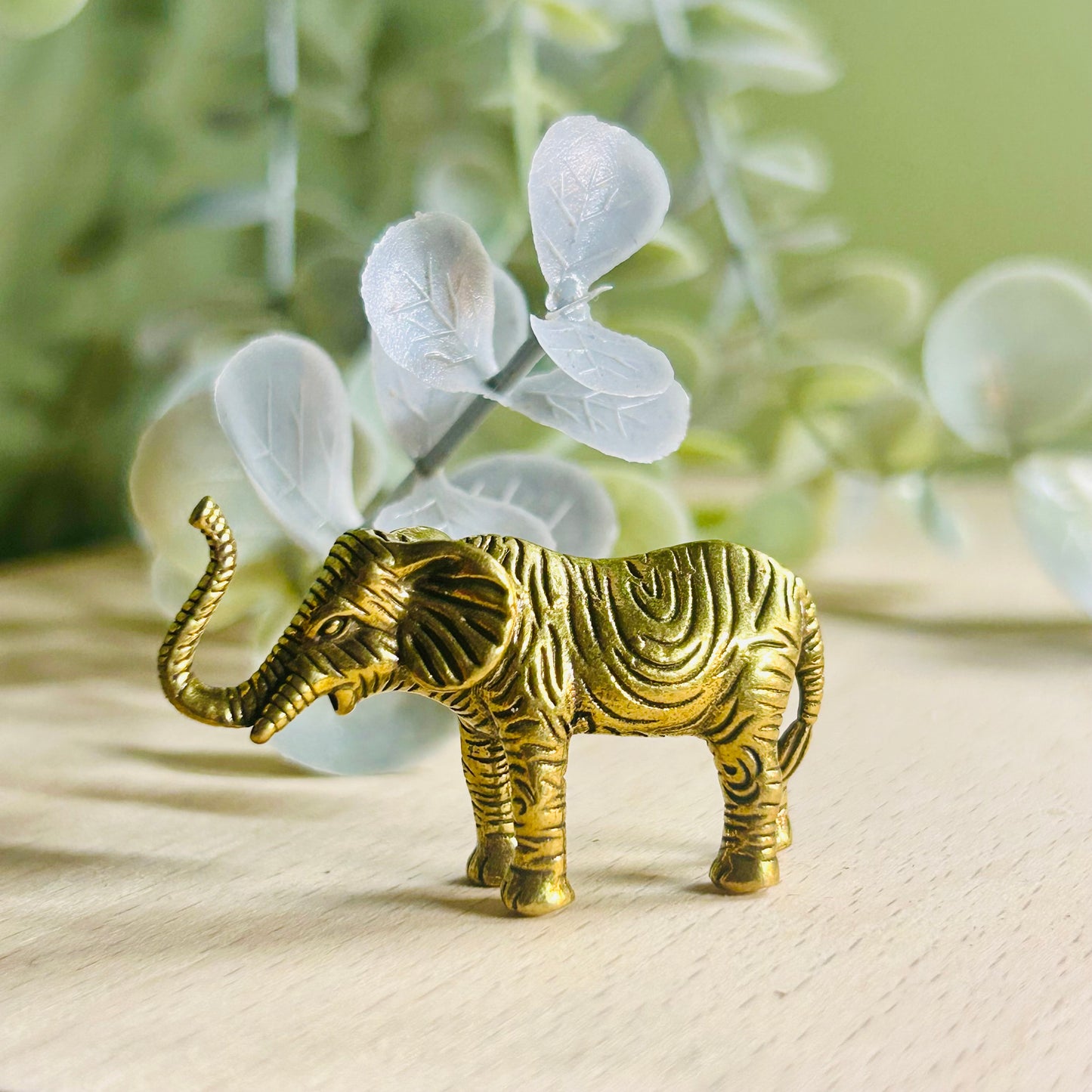 Mini Brass Elephant Ornament | Good Luck Elephant Figurine